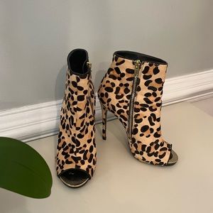 Cheetah Print - Opened Toe Heels